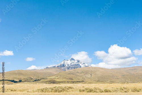 Pichincha Province, Ecuador - February 5, 2026: The Sincholagua volcano is an inactive volcano located in the Andes Mountains. It is the 12th highest volcano in the country at 4,873 meters.