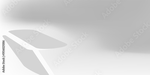 White product display stage on background area. Suitable for showcasing products, mockups, or presentations in a clean and elegant way.