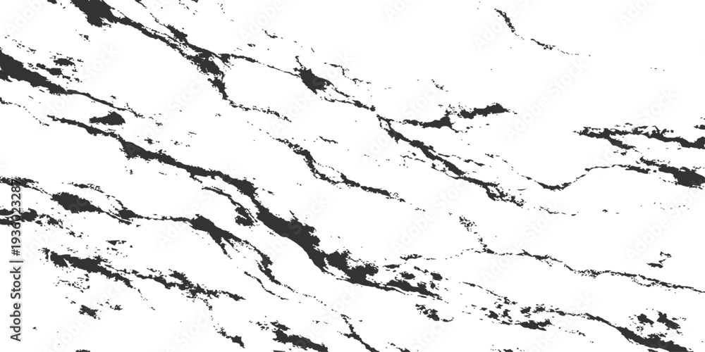 Obraz premium A black and white grunge background features a liquid ink splash with a dirty paint texture and artistic spray stains on an abstract wave pattern frame