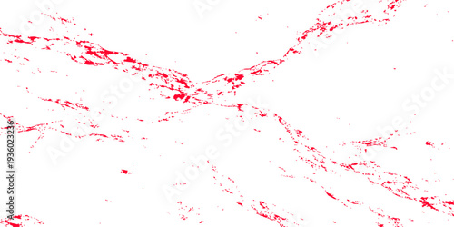 Red paint and wine splashes create a grunge texture with blood-like splatters and ink drips in this red art illustration on a dirty paper backdrop design