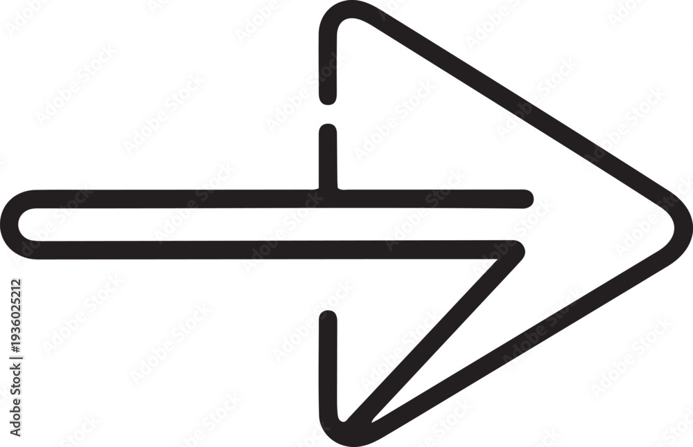 Obraz premium Arrow pointing right, line continuous drawing vector. One line Arrow pointing right, vector background. Arrow pointing right, icon. one line Icon drawing