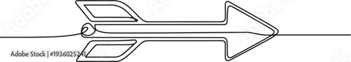 Arrow pointing right, line continuous drawing vector. One line Arrow pointing right, vector background. Arrow pointing right, icon. one line Icon drawing