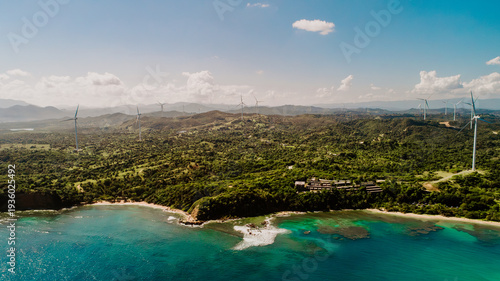 Tableau sur toile Aerial View of Playa Rene in Puerto Plata, Dominican Republic – Wild Tropical Be