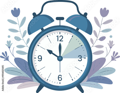 Daylight Saving Time Spring Forward Alarm Clock Illustration