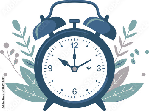 daylight saving time summertime and wintertime clock vector illustration