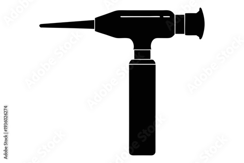 Otoscope icon vector, Otoscope silhouette vector,  Otoscope black symbol
