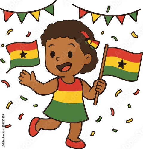 Happiness of Ghanaian girls