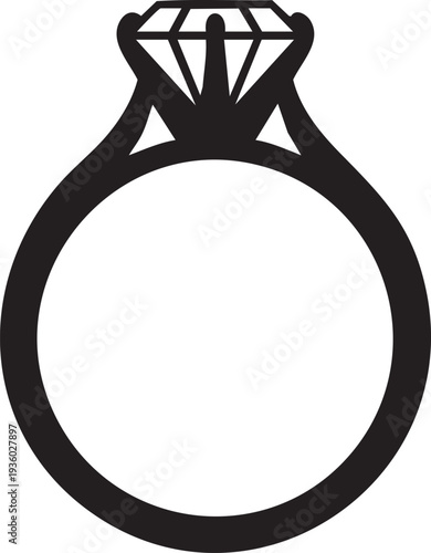 Minimalist Diamond Engagement Ring Profile and Jewelry Silhouettes