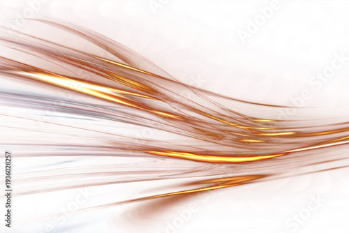 Fiery light trails with glowing effect and motion blur on transparent background