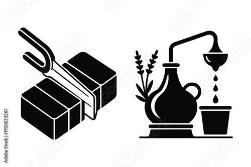 Soap Making and Distillation Icons