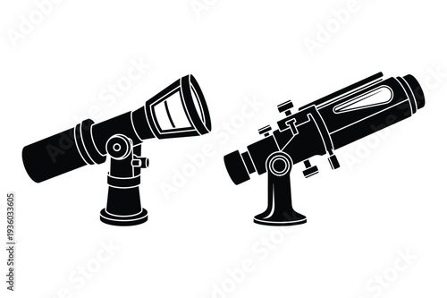 Telescopes Vector Icons