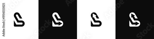 initial Letter b or L arrow logo icon design. Vector symbol illustration template