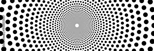 horizontal beautiful spin black circle on white for background and design.