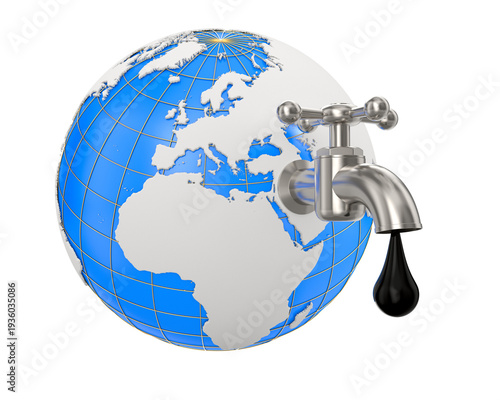Concept of global oil busin...