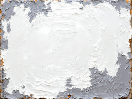 Textured Expanse of White and Grey Oil Paint Showcasing a Serene and Dreamy Atmosphere, Perfect for Creative Inspiration and Artistic Reflection Generative AI