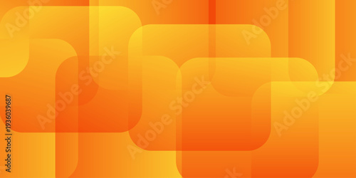 Abstract orange background with overlapping transparent rounded squares and subtle geometric gradients for tech banners