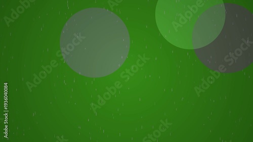 Green Background with Moving Gray Circles.