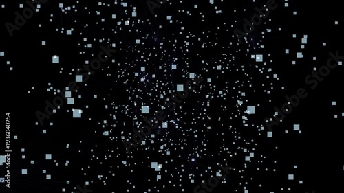 Digital Particles Moving in Dark Space.
