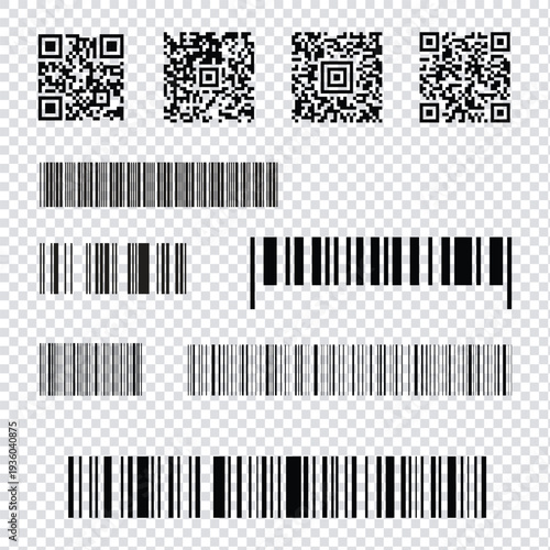 QR codes scan codes set for the payment of online and physical shopping