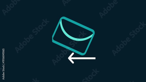 Informative push notification message icon representing digital communication