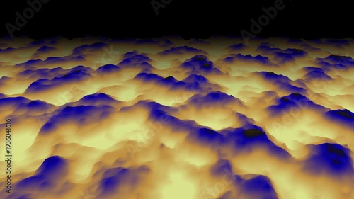 Yellow and Blue Clouds Formation Video.