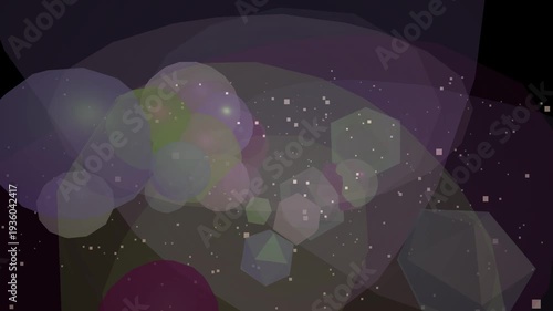 Abstract Blurred Bubbles with Sparkling Lights.