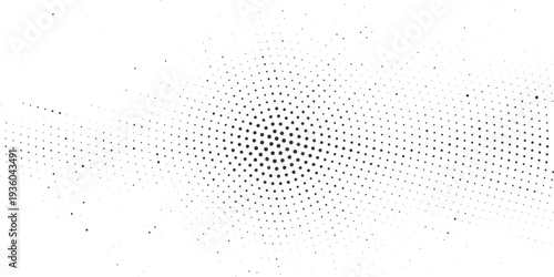Minimal halftone dotted circular gradient vector background, abstract particle focus pattern creating depth effect, suitable for product showcases, landing page headers, branding presentations
