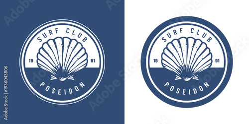 Nautical surf club logo design