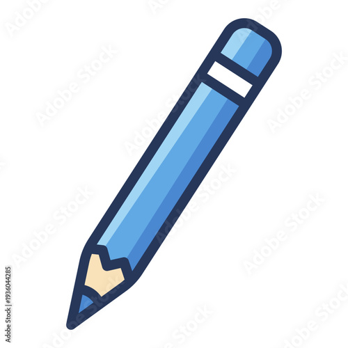 Pencil lies on a flat surface during a bright