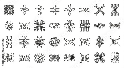 Collection of Celtic Knot Designs and Decorative Interlace Patterns
