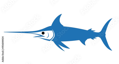 Blue Marlin Fish Illustration.