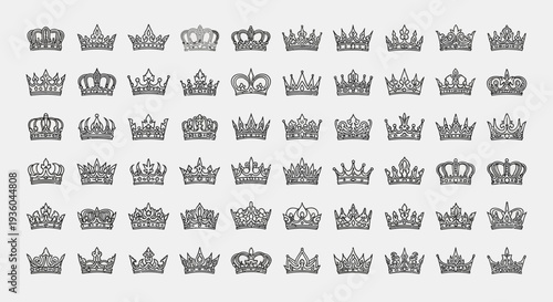 Collection of Royal Crowns and Tiaras - Heraldic Symbols