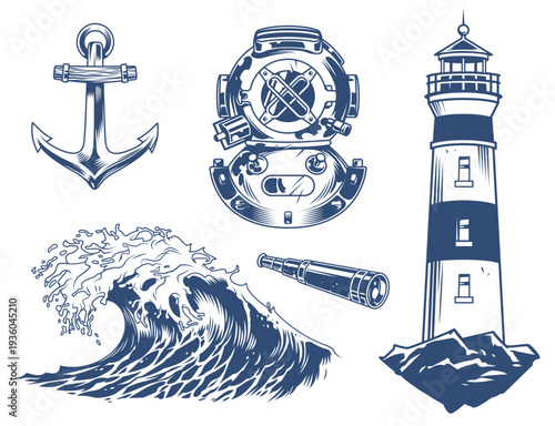 Nautical elements and symbols