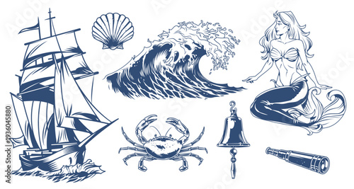Nautical elements and symbols