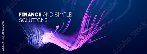 Background data ai with tech wave neuron and abstract music digital. Technology webinar line with ripple blue network and invest science sound. Big pattern design with light business vector.