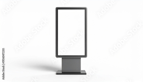 blank billboard on white background