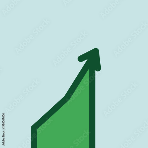 Green Arrow Symbolizing Success and Progress.