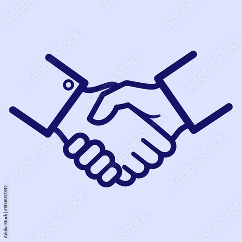 Handshake Illustration Symbolizing Agreement and Partnership.