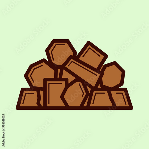 Pile of Chocolate Bars and Nuggets.