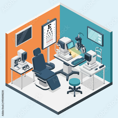 Dentist Office with Modern Equipment and Furniture.