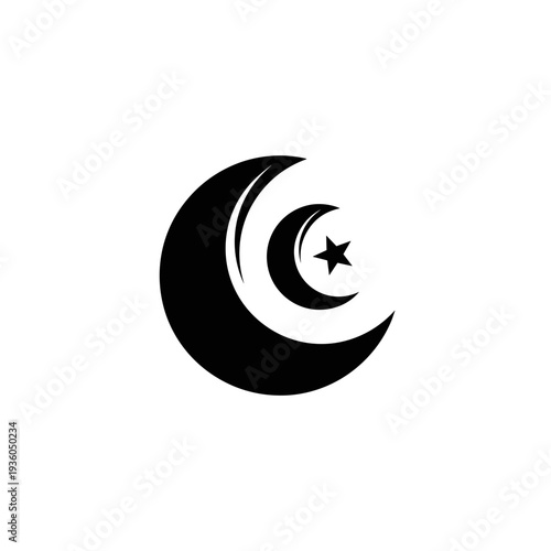 Crescent Moon with Star Symbol Islamic 5.