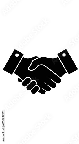 Handshake Silhouette Business Partnership Agreement.