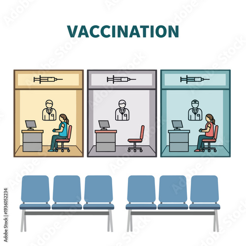 Healthcare Professionals Administering Vaccinations to Patients.