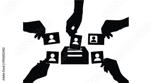 Multiple Hands Casting Votes or Selecting Candidates for Recruitment Process
