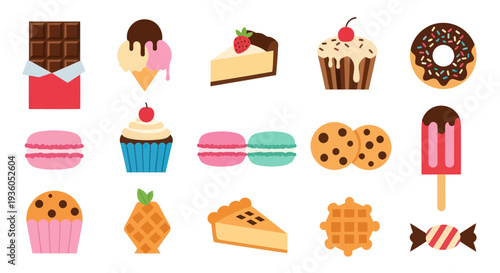 Assorted sweets and desserts collection