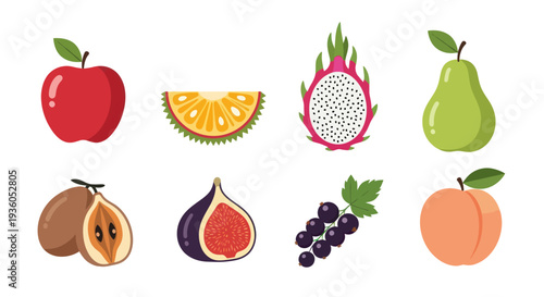 Assortment of colorful fresh fruits