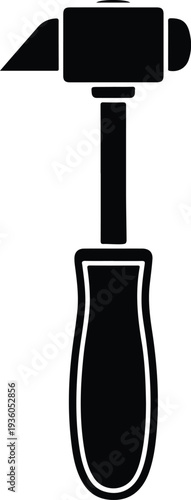 Silhouette jewelry mallet tool for metalwork and craft vector illustration