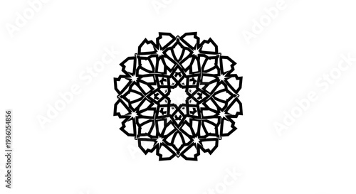Intricate Black Mandala Design Pattern 2.