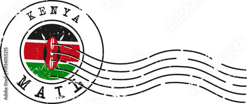 Kenya Grunge Postmark Stamp