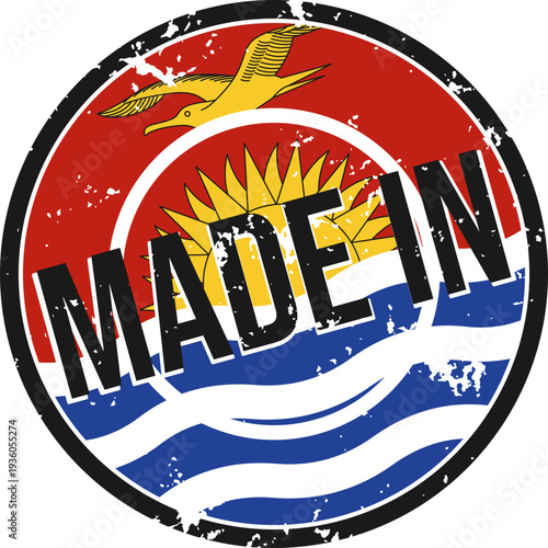 Kiribati Made In Grunge Stamp